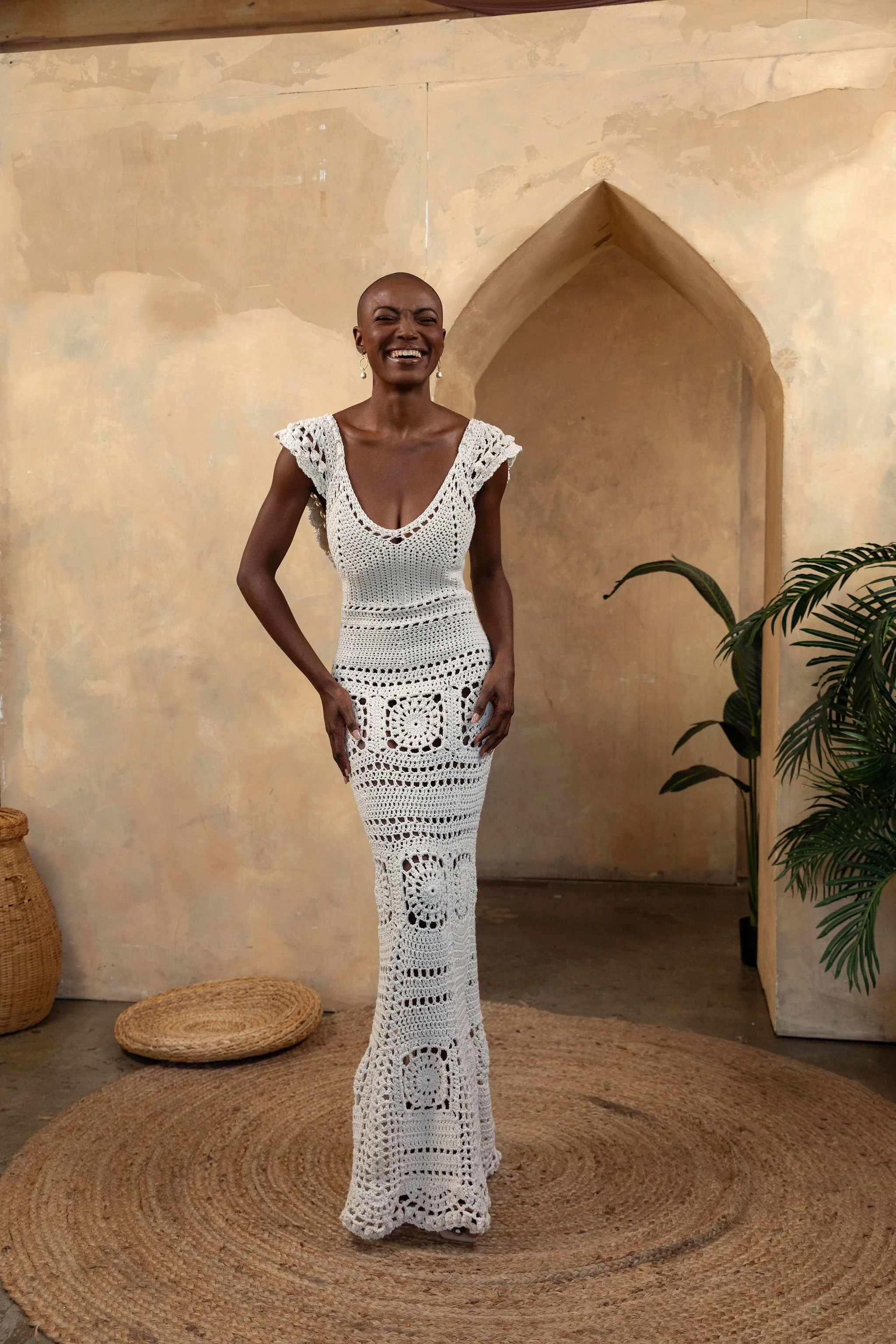 AMOMENTO crochet ワンピース crochet knit o/p – BUNNY APARTMENT